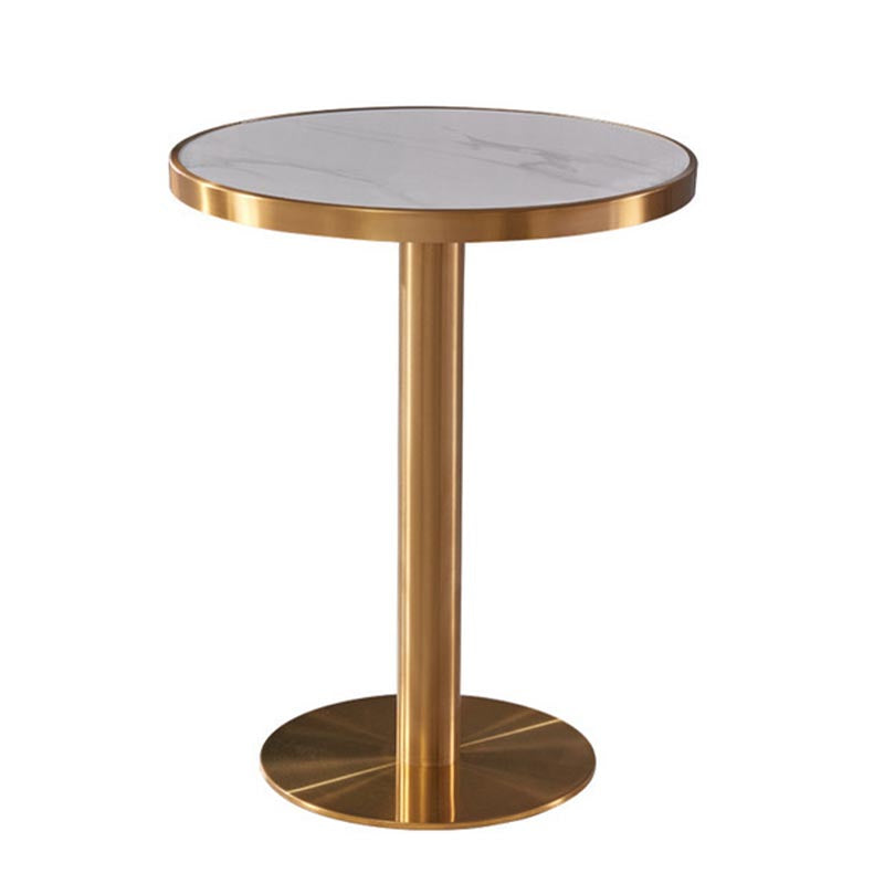 Glam Dining Set Stone 1/3/4 Pieces Dining Round Furniture for Home Clearhalo 'Dining Room Sets' 'Dining Tables & Seating' 'dining_room_set' 'furn' 'furn_dining_room_set' 'Furniture' 'Kitchen & Dining Furniture' 5691632