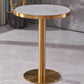 Glam Dining Set Stone 1/3/4 Pieces Dining Round Furniture for Home Clearhalo 'Dining Room Sets' 'Dining Tables & Seating' 'dining_room_set' 'furn' 'furn_dining_room_set' 'Furniture' 'Kitchen & Dining Furniture' 5691643