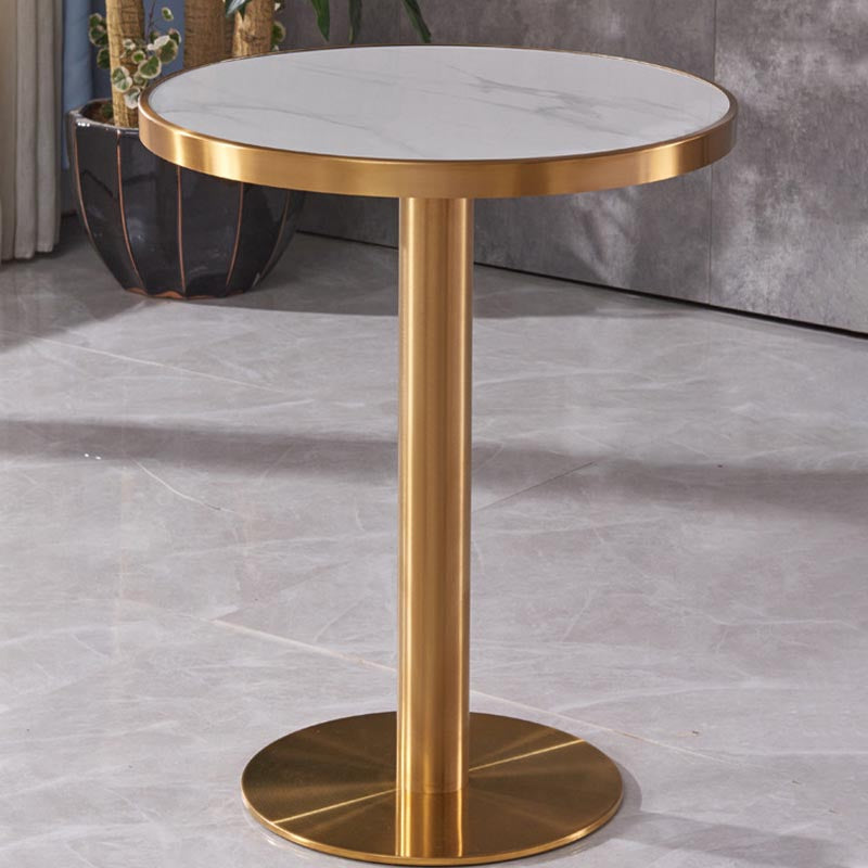 Glam Dining Set Stone 1/3/4 Pieces Dining Round Furniture for Home Clearhalo 'Dining Room Sets' 'Dining Tables & Seating' 'dining_room_set' 'furn' 'furn_dining_room_set' 'Furniture' 'Kitchen & Dining Furniture' 5691643