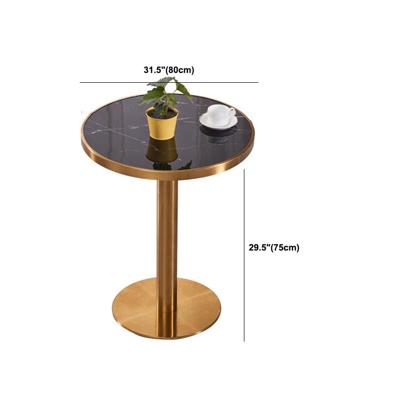 Glam Dining Set Stone 1/3/4 Pieces Dining Round Furniture for Home Clearhalo 'Dining Room Sets' 'Dining Tables & Seating' 'dining_room_set' 'furn' 'furn_dining_room_set' 'Furniture' 'Kitchen & Dining Furniture' 5691646