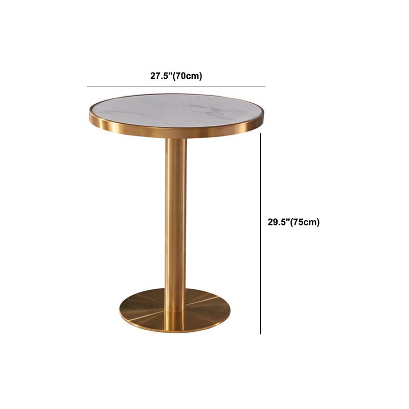 Glam Dining Set Stone 1/3/4 Pieces Dining Round Furniture for Home Clearhalo 'Dining Room Sets' 'Dining Tables & Seating' 'dining_room_set' 'furn' 'furn_dining_room_set' 'Furniture' 'Kitchen & Dining Furniture' 5691649