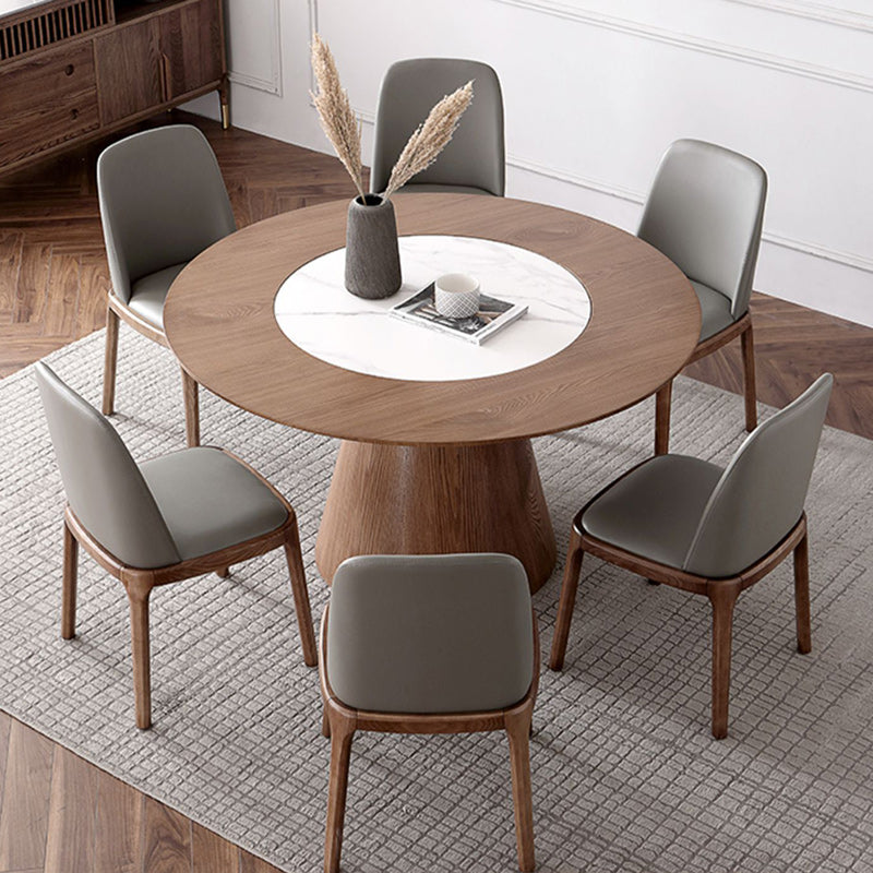 Round Dining Table Set 1/4/5/7 Pcs Solid Wood Dining Table and Chairs Clearhalo 'Dining Room Sets' 'Dining Tables & Seating' 'dining_room_set' 'furn' 'furn_dining_room_set' 'Furniture' 'Kitchen & Dining Furniture' 5691654