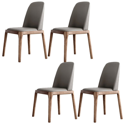 Round Dining Table Set 1/4/5/7 Pcs Solid Wood Dining Table and Chairs 4 Grey Chairs Clearhalo 'Dining Room Sets' 'Dining Tables & Seating' 'dining_room_set' 'furn' 'furn_dining_room_set' 'Furniture' 'Kitchen & Dining Furniture' 5691655