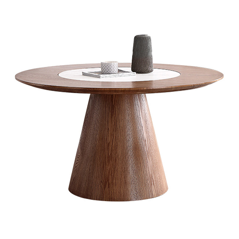Round Dining Table Set 1/4/5/7 Pcs Solid Wood Dining Table and Chairs Wood 59"L x 59"W Clearhalo 'Dining Room Sets' 'Dining Tables & Seating' 'dining_room_set' 'furn' 'furn_dining_room_set' 'Furniture' 'Kitchen & Dining Furniture' 5691659