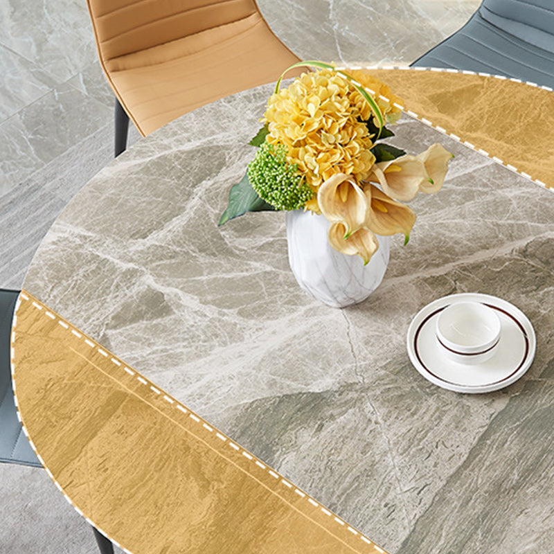Zeitgenössisches Esszimmer-Set aus Stein, 1/2/5/7-teilig, Drehtisch-Möbel für Zuhause