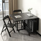 Black Rectangle Dining Set 1/2/3/4/5/7 Pcs Folding Dining Table Set with Chairs 3 Pieces: Table, 2 Chairs Clearhalo 'Dining Room Sets' 'Dining Tables & Seating' 'dining_room_set' 'furn' 'furn_dining_room_set' 'Furniture' 'Kitchen & Dining Furniture' 5691686