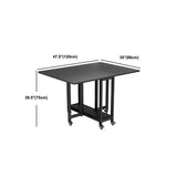 Set da pranzo rettangolare nero 1/2/3/4/5/7 PC Piegate tavolo da pranzo con sedie