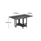 Black Rectangle Dining Set 1/2/3/4/5/7 Pcs Folding Dining Table Set with Chairs Clearhalo 'Dining Room Sets' 'Dining Tables & Seating' 'dining_room_set' 'furn' 'furn_dining_room_set' 'Furniture' 'Kitchen & Dining Furniture' 5691695