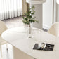 Juego de comedor Glam Oval Stone 1/4/5/7 piezas, muebles de comedor para el hogar