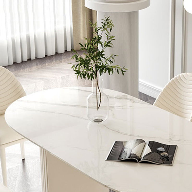 Juego de comedor Glam Oval Stone 1/4/5/7 piezas, muebles de comedor para el hogar