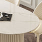 Juego de comedor Glam Oval Stone 1/4/5/7 piezas, muebles de comedor para el hogar