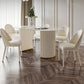 Juego de comedor Glam Oval Stone 1/4/5/7 piezas, muebles de comedor para el hogar