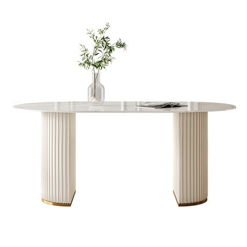 Juego de comedor Glam Oval Stone 1/4/5/7 piezas, muebles de comedor para el hogar