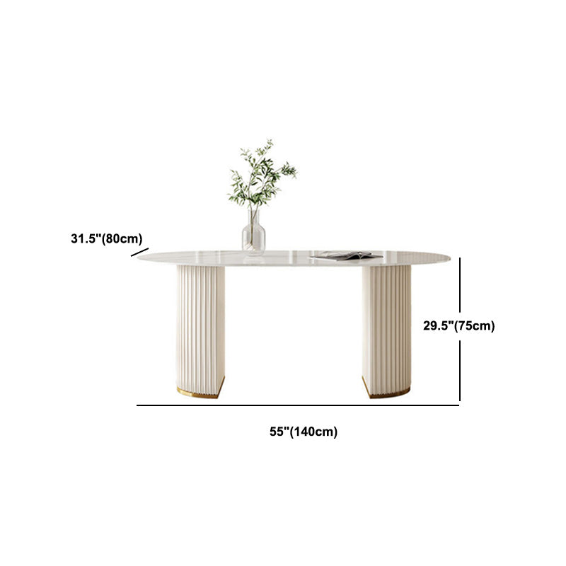 Juego de comedor Glam Oval Stone 1/4/5/7 piezas, muebles de comedor para el hogar