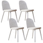 Modern Dining Set 1/3/4/5 Pcs Round Dining Table with Side Chairs in White 4 White Chairs Clearhalo 'Dining Room Sets' 'Dining Tables & Seating' 'dining_room_set' 'furn' 'furn_dining_room_set' 'Furniture' 'Kitchen & Dining Furniture' 5691719