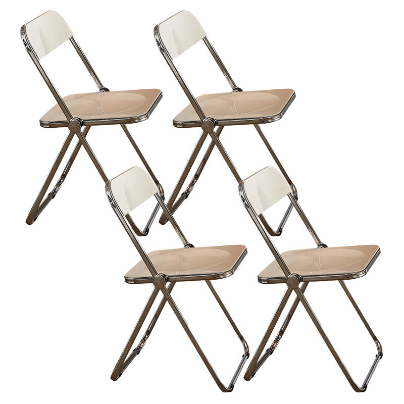 Modern Dining Set 1/3/4/5 Pcs Round Dining Table with Side Chairs in White 4 Beige Chairs Clearhalo 'Dining Room Sets' 'Dining Tables & Seating' 'dining_room_set' 'furn' 'furn_dining_room_set' 'Furniture' 'Kitchen & Dining Furniture' 5691720