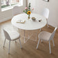 Modern Dining Set 1/3/4/5 Pcs Round Dining Table with Side Chairs in White 5 Pieces: Table, 4 Chairs Clearhalo 'Dining Room Sets' 'Dining Tables & Seating' 'dining_room_set' 'furn' 'furn_dining_room_set' 'Furniture' 'Kitchen & Dining Furniture' 5691721