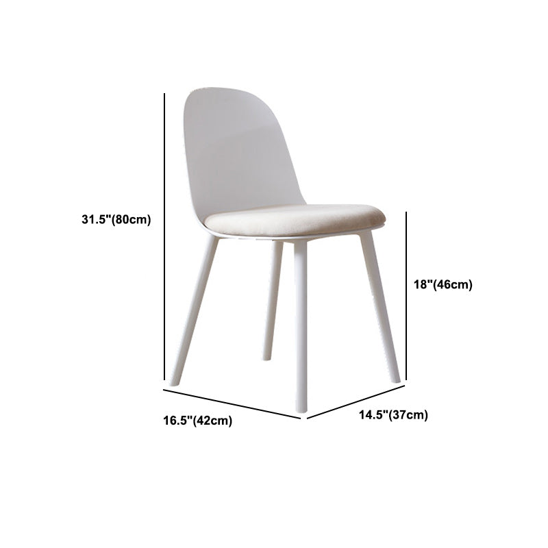 Modern Dining Set 1/3/4/5 Pcs Round Dining Table with Side Chairs in White Clearhalo 'Dining Room Sets' 'Dining Tables & Seating' 'dining_room_set' 'furn' 'furn_dining_room_set' 'Furniture' 'Kitchen & Dining Furniture' 5691733