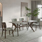 Modern Sintered Stone Dining Set Rectangle 1/2/5/7 Pieces Dining Room Table Set in Grey 5 Pieces: Table, 4 Chairs Clearhalo 'Dining Room Sets' 'Dining Tables & Seating' 'dining_room_set' 'furn' 'furn_dining_room_set' 'Furniture' 'Kitchen & Dining Furniture' 5691737