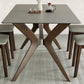 Modern Sintered Stone Dining Set Rectangle 1/2/5/7 Pieces Dining Room Table Set in Grey Clearhalo 'Dining Room Sets' 'Dining Tables & Seating' 'dining_room_set' 'furn' 'furn_dining_room_set' 'Furniture' 'Kitchen & Dining Furniture' 5691741