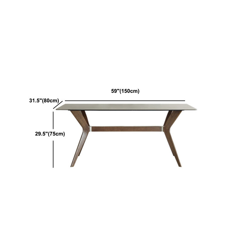 Modern Sintered Stone Dining Set Rectangle 1/2/5/7 Pieces Dining Room Table Set in Grey Clearhalo 'Dining Room Sets' 'Dining Tables & Seating' 'dining_room_set' 'furn' 'furn_dining_room_set' 'Furniture' 'Kitchen & Dining Furniture' 5691748