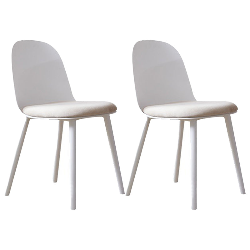 White Modern Dining Table Set 1/2/3/5 Pcs Kitchen Table and Chairs 2 White Chairs Clearhalo 'Dining Room Sets' 'Dining Tables & Seating' 'dining_room_set' 'furn' 'furn_dining_room_set' 'Furniture' 'Kitchen & Dining Furniture' 5691752