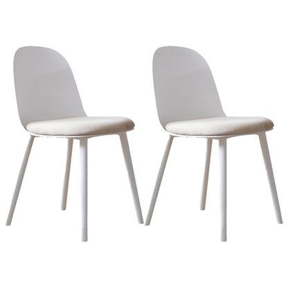 White Modern Dining Table Set 1/2/3/5 Pcs Kitchen Table and Chairs 2 White Chairs Clearhalo 'Dining Room Sets' 'Dining Tables & Seating' 'dining_room_set' 'furn' 'furn_dining_room_set' 'Furniture' 'Kitchen & Dining Furniture' 5691752