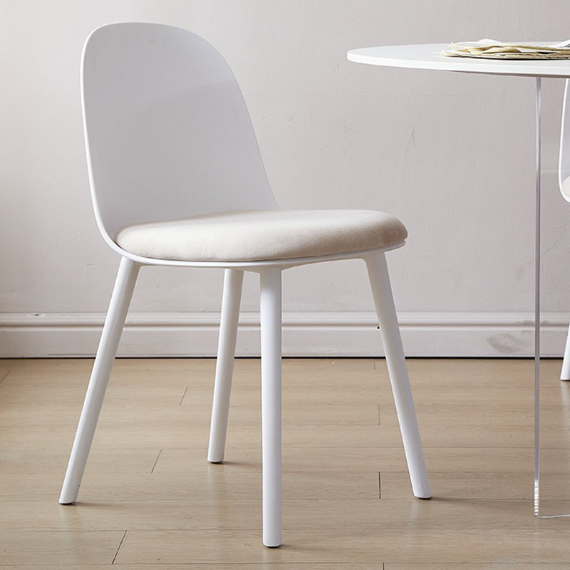 White Modern Dining Table Set 1/2/3/5 Pcs Kitchen Table and Chairs Clearhalo 'Dining Room Sets' 'Dining Tables & Seating' 'dining_room_set' 'furn' 'furn_dining_room_set' 'Furniture' 'Kitchen & Dining Furniture' 5691755