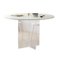 White Modern Dining Table Set 1/2/3/5 Pcs Kitchen Table and Chairs White 53"L x 53"W Clearhalo 'Dining Room Sets' 'Dining Tables & Seating' 'dining_room_set' 'furn' 'furn_dining_room_set' 'Furniture' 'Kitchen & Dining Furniture' 5691756