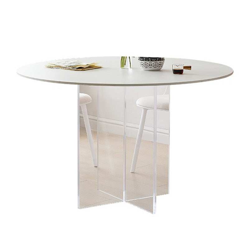 White Modern Dining Table Set 1/2/3/5 Pcs Kitchen Table and Chairs White 53"L x 53"W Clearhalo 'Dining Room Sets' 'Dining Tables & Seating' 'dining_room_set' 'furn' 'furn_dining_room_set' 'Furniture' 'Kitchen & Dining Furniture' 5691756