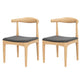 Modern Dining Set 1/2/5 Pcs Solid Wood Table with Cow Horn Chairs and Windsor Chairs 2 Natural Chairs Clearhalo 'Dining Room Sets' 'Dining Tables & Seating' 'dining_room_set' 'furn' 'furn_dining_room_set' 'Furniture' 'Kitchen & Dining Furniture' 5691769