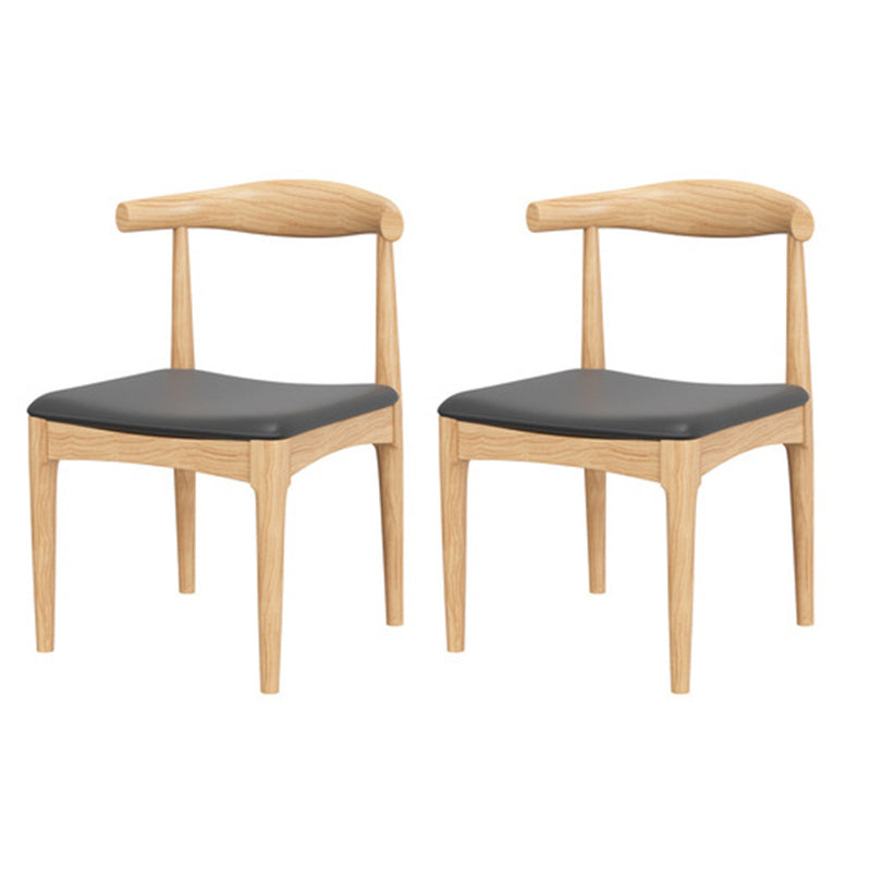 Modern Dining Set 1/2/5 Pcs Solid Wood Table with Cow Horn Chairs and Windsor Chairs 2 Natural Chairs Clearhalo 'Dining Room Sets' 'Dining Tables & Seating' 'dining_room_set' 'furn' 'furn_dining_room_set' 'Furniture' 'Kitchen & Dining Furniture' 5691769