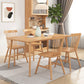Modern Dining Set 1/2/5 Pcs Solid Wood Table with Cow Horn Chairs and Windsor Chairs 5 Pieces: Table, 4 Wood Chairs Clearhalo 'Dining Room Sets' 'Dining Tables & Seating' 'dining_room_set' 'furn' 'furn_dining_room_set' 'Furniture' 'Kitchen & Dining Furniture' 5691771