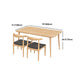 Modern Dining Set 1/2/5 Pcs Solid Wood Table with Cow Horn Chairs and Windsor Chairs Clearhalo 'Dining Room Sets' 'Dining Tables & Seating' 'dining_room_set' 'furn' 'furn_dining_room_set' 'Furniture' 'Kitchen & Dining Furniture' 5691781