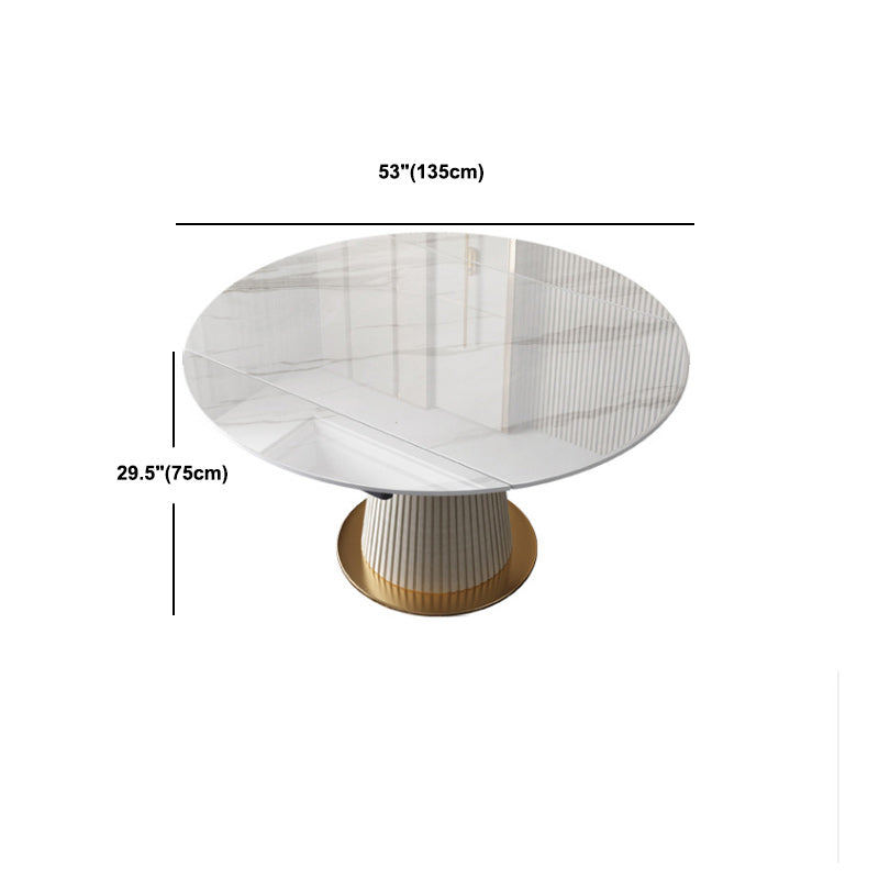 Glam Dining Set Stone 1/2/5/7 Pieces Dining Turntable Furniture for Home Clearhalo 'Dining Room Sets' 'Dining Tables & Seating' 'dining_room_set' 'furn' 'furn_dining_room_set' 'Furniture' 'Kitchen & Dining Furniture' 5691798
