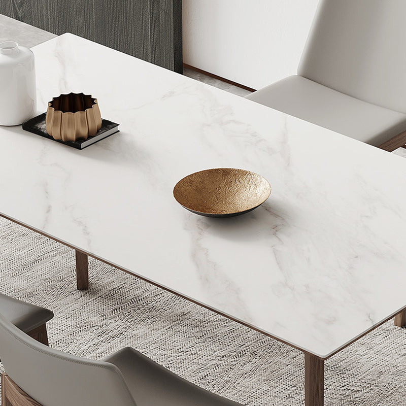 Modern Sintered Stone Top Dining Set Rectangle 1/4/5/7 Pieces Dinette Table Set in Grey Clearhalo 'Dining Room Sets' 'Dining Tables & Seating' 'dining_room_set' 'furn' 'furn_dining_room_set' 'Furniture' 'Kitchen & Dining Furniture' 5691809