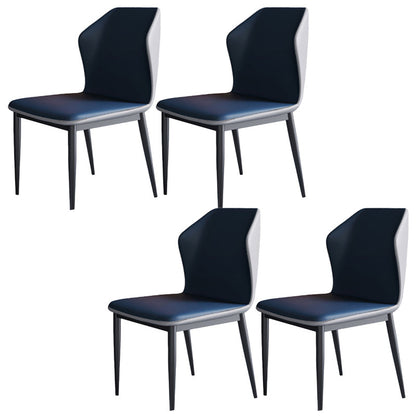Contemporary Stone Round Dining Set 1/4/7/11 Pieces Turntable Dining Furniture for Home 4 Blue Chairs Clearhalo 'Dining Room Sets' 'Dining Tables & Seating' 'dining_room_set' 'furn' 'furn_dining_room_set' 'Furniture' 'Kitchen & Dining Furniture' 5691819