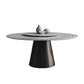 Contemporary Stone Round Dining Set 1/4/7/11 Pieces Turntable Dining Furniture for Home White 71"L x 71"W Clearhalo 'Dining Room Sets' 'Dining Tables & Seating' 'dining_room_set' 'furn' 'furn_dining_room_set' 'Furniture' 'Kitchen & Dining Furniture' 5691823