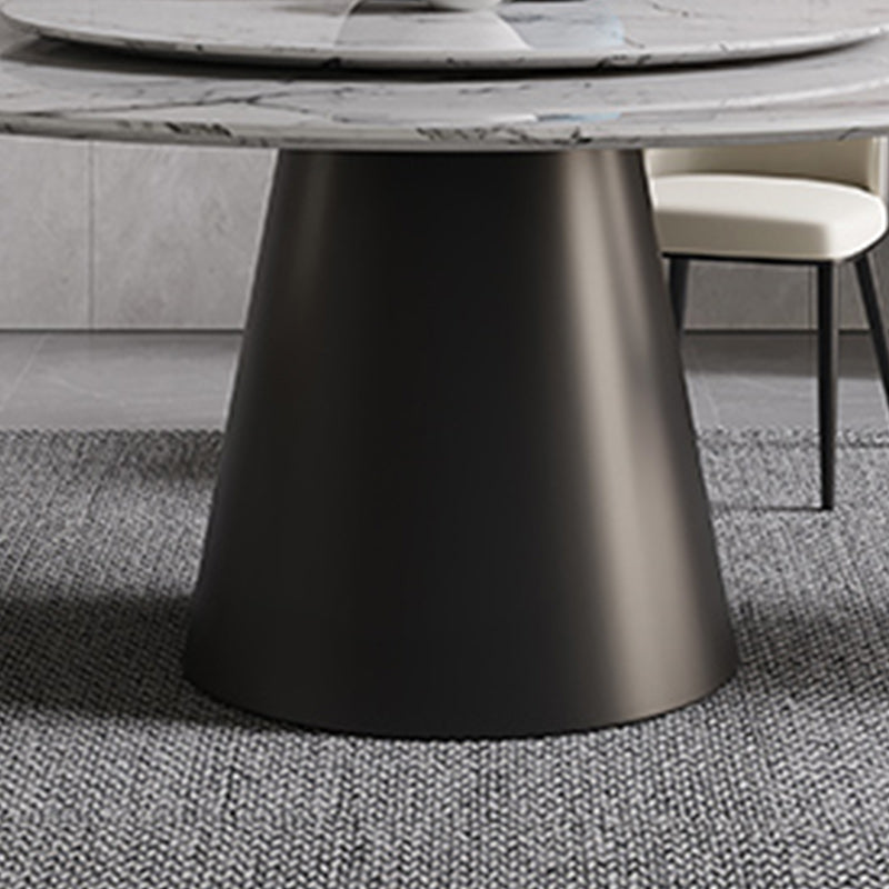 Contemporary Stone Round Dining Set 1/4/7/11 Pieces Turntable Dining Furniture for Home Clearhalo 'Dining Room Sets' 'Dining Tables & Seating' 'dining_room_set' 'furn' 'furn_dining_room_set' 'Furniture' 'Kitchen & Dining Furniture' 5691826