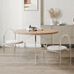 Solid Wood Top Dining Set 1/2/3/4/5 Pcs Kitchen Table and Chairs with Acrylic Frame 3 Pieces: Table, 2 Chairs Clearhalo 'Dining Room Sets' 'Dining Tables & Seating' 'dining_room_set' 'furn' 'furn_dining_room_set' 'Furniture' 'Kitchen & Dining Furniture' 5691835