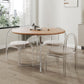 Solid Wood Top Dining Set 1/2/3/4/5 Pcs Kitchen Table and Chairs with Acrylic Frame 4 Pieces: Table, 3 Chairs Clearhalo 'Dining Room Sets' 'Dining Tables & Seating' 'dining_room_set' 'furn' 'furn_dining_room_set' 'Furniture' 'Kitchen & Dining Furniture' 5691837