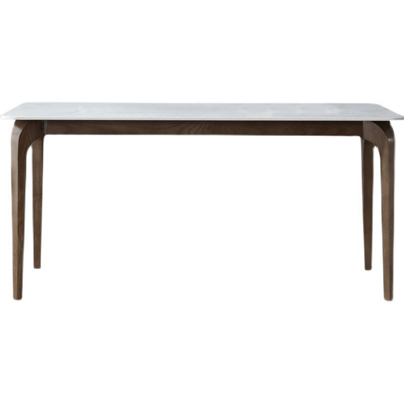 Juego de comedor moderno con tapa de piedra sinterizada, juego de mesa de comedor rectangular de 1/2/5 piezas