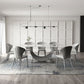 Modern Style Sintered Stone Rectangle Table Set 1/4/5/7 Pieces Dining Set Clearhalo 'Dining Room Sets' 'Dining Tables & Seating' 'dining_room_set' 'furn' 'furn_dining_room_set' 'Furniture' 'Kitchen & Dining Furniture' 5691936