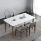 Contemporary Sintered Stone Rectangle Table Set 1/4/5 Pieces Dining Set 5 Pieces: Table, 4 Chairs Clearhalo 'Dining Room Sets' 'Dining Tables & Seating' 'dining_room_set' 'furn' 'furn_dining_room_set' 'Furniture' 'Kitchen & Dining Furniture' 5691993
