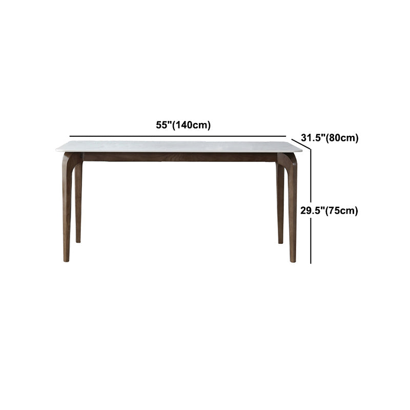 Contemporary Sintered Stone Rectangle Table Set 1/4/5 Pieces Dining Set Clearhalo 'Dining Room Sets' 'Dining Tables & Seating' 'dining_room_set' 'furn' 'furn_dining_room_set' 'Furniture' 'Kitchen & Dining Furniture' 5692001