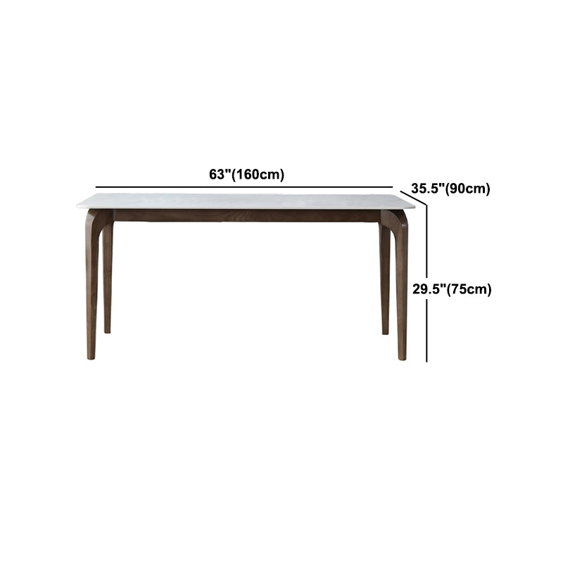 Contemporary Sintered Stone Rectangle Table Set 1/4/5 Pieces Dining Set Clearhalo 'Dining Room Sets' 'Dining Tables & Seating' 'dining_room_set' 'furn' 'furn_dining_room_set' 'Furniture' 'Kitchen & Dining Furniture' 5692002