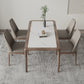 Contemporary Style Sintered Stone Rectangle Table Set 1/4/5/7 Pieces Dining Set 5 Pieces: Table, 4 Chairs Clearhalo 'Dining Room Sets' 'Dining Tables & Seating' 'dining_room_set' 'furn' 'furn_dining_room_set' 'Furniture' 'Kitchen & Dining Furniture' 5692004