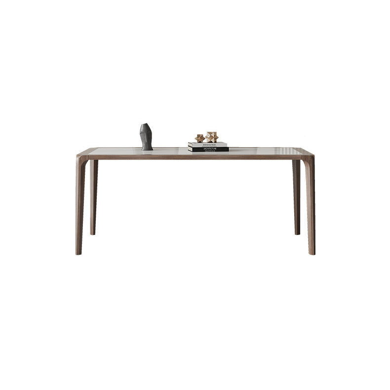 Contemporary Style Sintered Stone Rectangle Table Set 1/4/5/7 Pieces Dining Set White 70.9"L x 35.4"W Clearhalo 'Dining Room Sets' 'Dining Tables & Seating' 'dining_room_set' 'furn' 'furn_dining_room_set' 'Furniture' 'Kitchen & Dining Furniture' 5692006