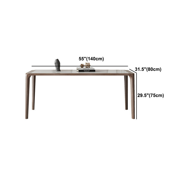 Contemporary Style Sintered Stone Rectangle Table Set 1/4/5/7 Pieces Dining Set Clearhalo 'Dining Room Sets' 'Dining Tables & Seating' 'dining_room_set' 'furn' 'furn_dining_room_set' 'Furniture' 'Kitchen & Dining Furniture' 5692018