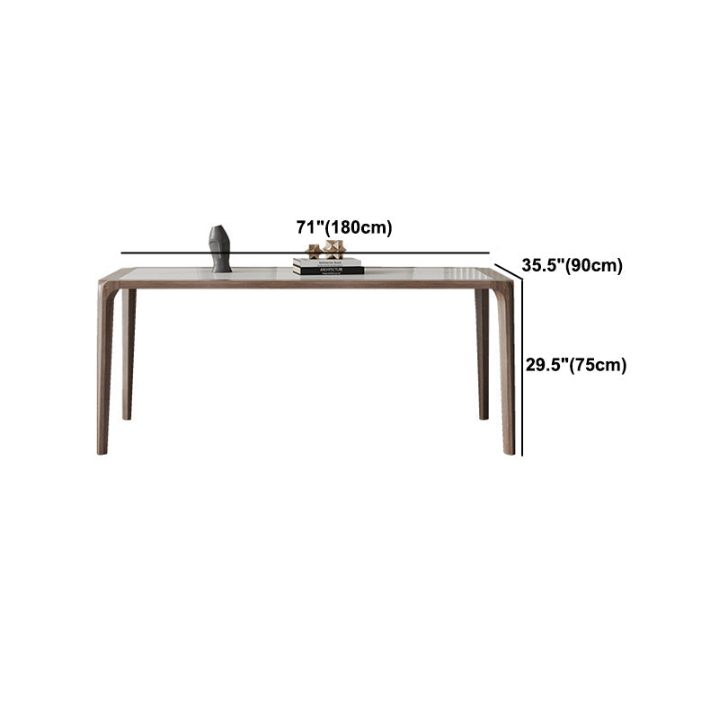 Contemporary Style Sintered Stone Rectangle Table Set 1/4/5/7 Pieces Dining Set Clearhalo 'Dining Room Sets' 'Dining Tables & Seating' 'dining_room_set' 'furn' 'furn_dining_room_set' 'Furniture' 'Kitchen & Dining Furniture' 5692020